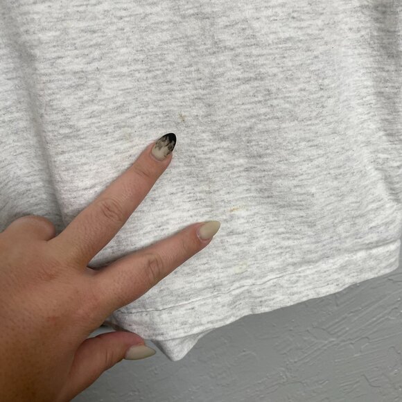 Vintage Unisex M Waikiki Hawaii Tank Light Gray Single Stitch Palm Tree Sunset - Picture 4 of 6